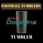 Rico Industries NFL Football Miami Dolphins 24oz Personalized Tumbler w/Hinged Lid - Team Colored Travel Tumbler - Keeps Drinks Cold or Hot